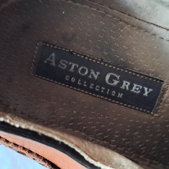 Men"s Aston Grey Boyle Collection Wingtip Oxford Shoes. Brown Leather.Size 8 1/2 - Picture 9 of 9